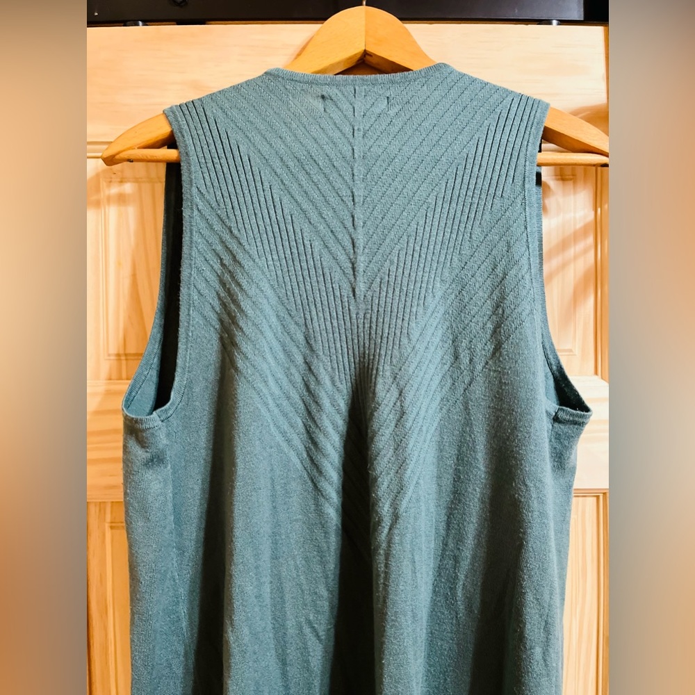 🔴 New Direction Drape Front Vest Open Front Sleeveless Cardigan - Picture 8 of 12